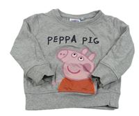 Šedá melírovaná mikina s Peppou