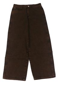 Hnědé melírované baggy rifle H&M