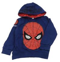 Tmavomodrá mikina se Spidermanem a kapucí Marvel