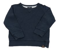 Tmavomodrá žebrovaná mikina Next