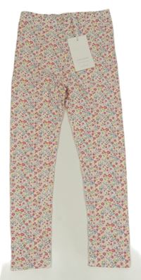 Nové - Bílé květované legíny Leigh Tucker