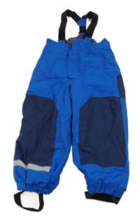 Modro-tmavomodré šusťákové laclové oteplovačky H&M