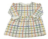 Smetanovo-barevné kostkované teplákové šaty John Lewis