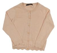 Růžový propínací svetr George