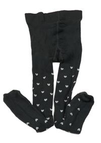 Antracitové punčocháče se srdíčky