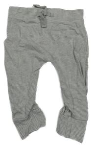 Šedo-bílé pruhované lehké tepláky George