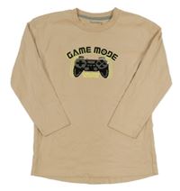 Světlehnědé triko s ovladačem z překlápěcích flitrů Nutmeg