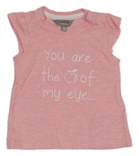 Růžové melírované tričko s nápisem Kanz