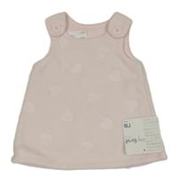 Nové - Světlerůžové fleecové podšité šaty se srdíčky Mothercare