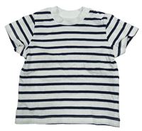 Bílo-tmavomodré pruhované tričko Topomini