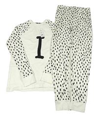 Nové - Bílé pyžamo s písmenem a vzorem George