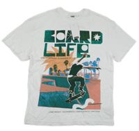 Nové - Bílé tričko se skateboardistou F&F