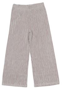 Světlerůžovo-bílé pruhované cullotes kalhoty M&Co.
