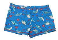 Modré nohavičkové plavky se žraloky F&F