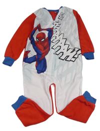 Červeno-šedý fleecový overal - Spiderman 