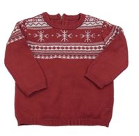 Vínový svetr se vzorem zn. George