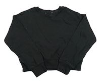 Černá crop mikina 