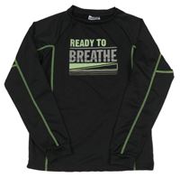 Černé sportovní triko s nápisy 