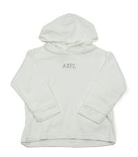 Bílé triko s nápisem a kapucí 