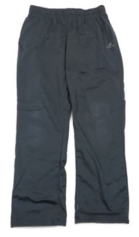 Tmavošedé sportovní funkční tepláky Decathlon