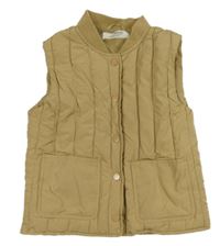 Béžová šusťáková zateplená vesta H&M