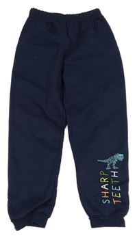 Tmavomodré tepláky s nápisem a dinem Kiki&Koko