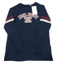 Nové - tmavomodré triko s nápisem M&S