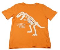 Oranžové tričko s dinem C&A