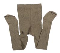 Hnědé žebrované punčocháče H&M