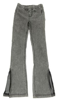 Šedé melírované flare tregíny Y.F.K.