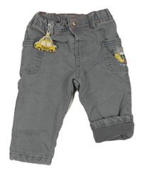 Šedé podšité skinny rifle s autem 