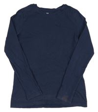 Tmavomodré triko H&M