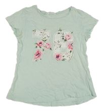 Mintové tričko s číslem H&M