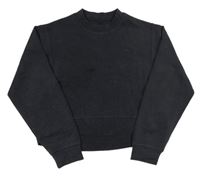 Antracitová crop sportovní mikina Zara
