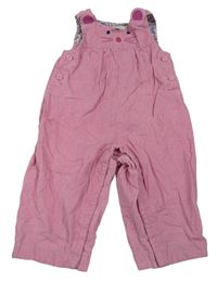 Růžové laclové manšestráky s čumákem Jojo Maman Bébé