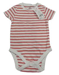Bílo-červené pruhované body F&F