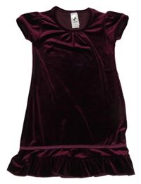 Mahagonové sametové šaty C&A