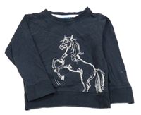 Tmavomodrá lehká mikina s koněm Topolino