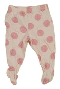 Světlerůžové puntíkaté polodupky 