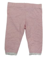 Světlerůžové melírované legíny F&F