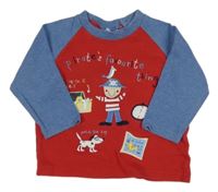 Červeno-modré triko s pirátem Cherokee