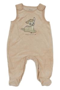 Světlerůžové sametové dupačky s Bambim C&A