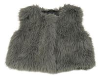 Šedá kožešinová podšitá vesta Primark