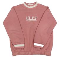 Růžová mikina s nápisem 