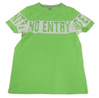 Světlezelené tričko s nápisem Yigga