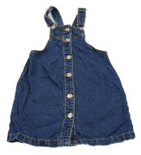 Tmavomodré laclové riflové šaty