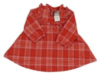 Nové - Červeno-bílo-černé kostkované šaty s volánky Pep&Co