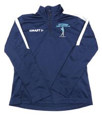 Tmavomodro-bílá sportovní mikina Craft