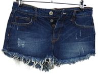 Dámské tmavomodré riflové roztřepené minikraťasy River Island 