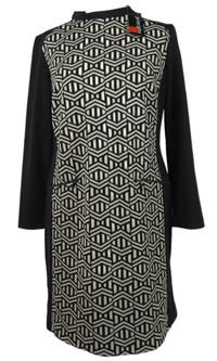 Nové - Dámské černo-béžové vzorované šaty Principles 